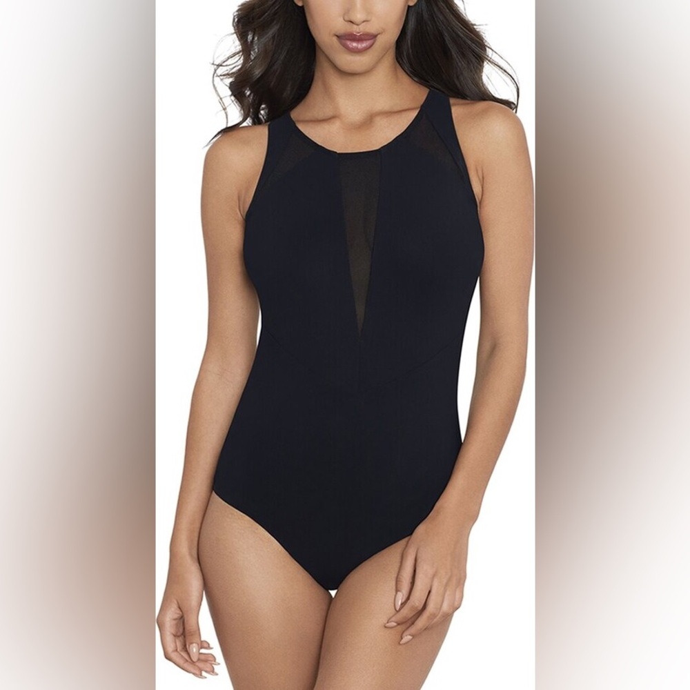 NWT Amoressa Karma Swimsuit one Piece Slimming Sexy Black Women’s size 6‎